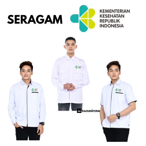 Jual Kemeja Putih Resmi Kemenkes/Kemeja Putih Kementerian Kesehatan ...