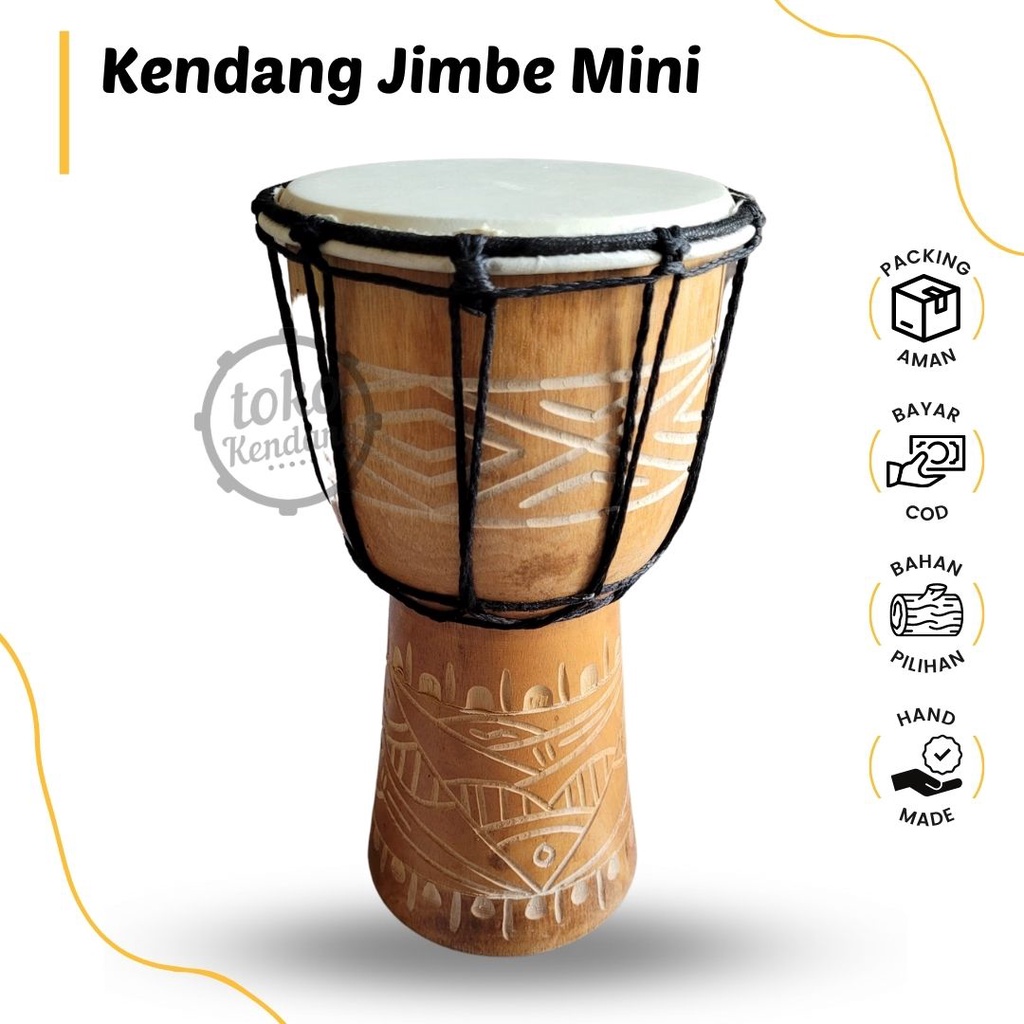 Jual Kendang Jimbe 30cm Natural Ukir Mainan Gendang Anak Kecil Termurah ...