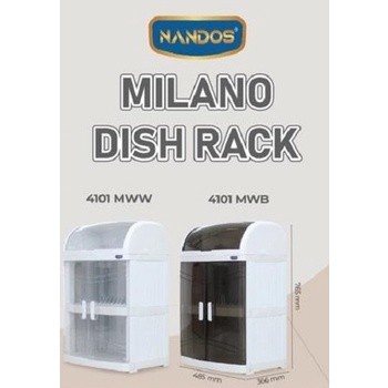Jual NAIBA - RAK PIRING PLASTIK NANDOS MILANO DISH RACK TRANSPARANT ...