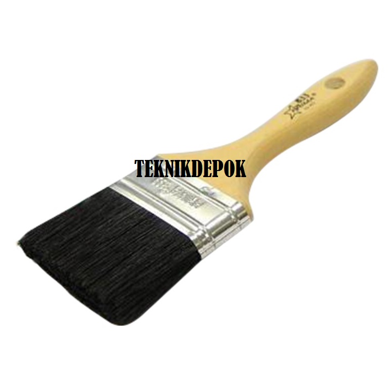 Jual Kuas Cat Bulu Hitam 2 Inch Paint Brush Perata Pengoles Cat 5 CM