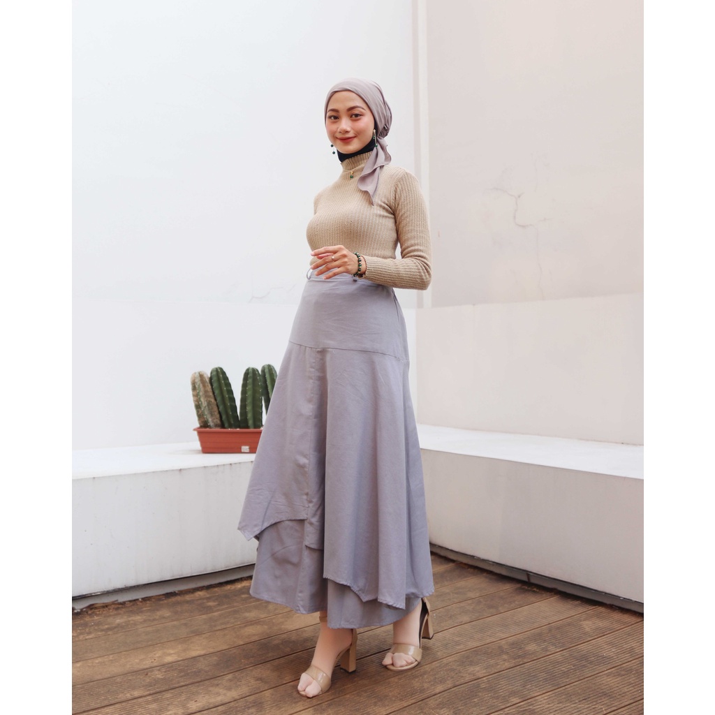 Jual Rok Korea Layer Rok Maxi Wanita Mrs6 | Shopee Indonesia