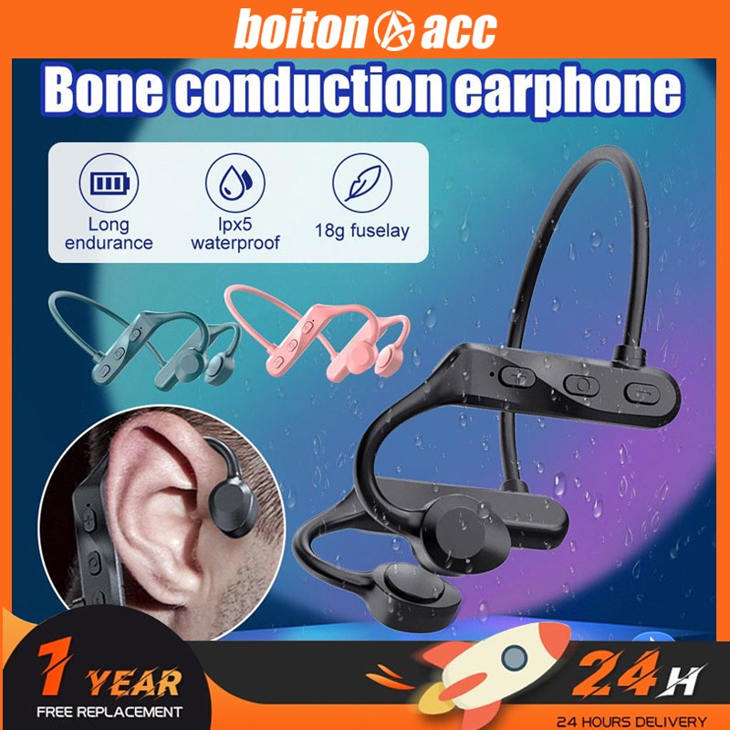 Jual Cod K69 Bone Conduction Headphones Tws Wireless Sports Earphone For Gaming Headset 9732