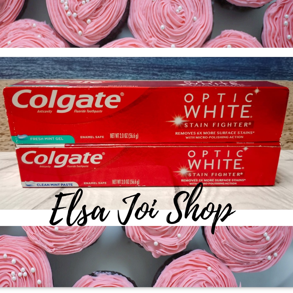 Jual COLGATE OPTIC WHITE STAIN FIGHTER TOOTHPASTE - 56,6 Gr | Shopee ...
