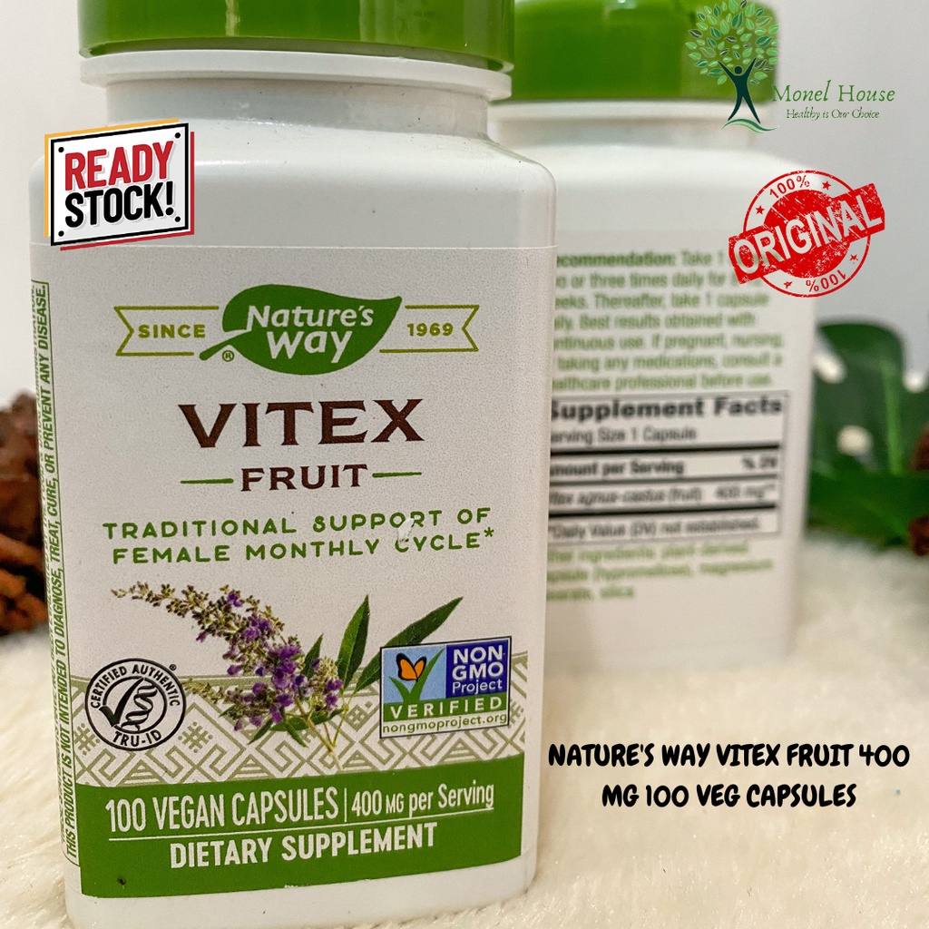 Jual [READY STOCK] NATURE'S WAY VITEX FRUIT 400 MG 100 VEG CAPSULES ...