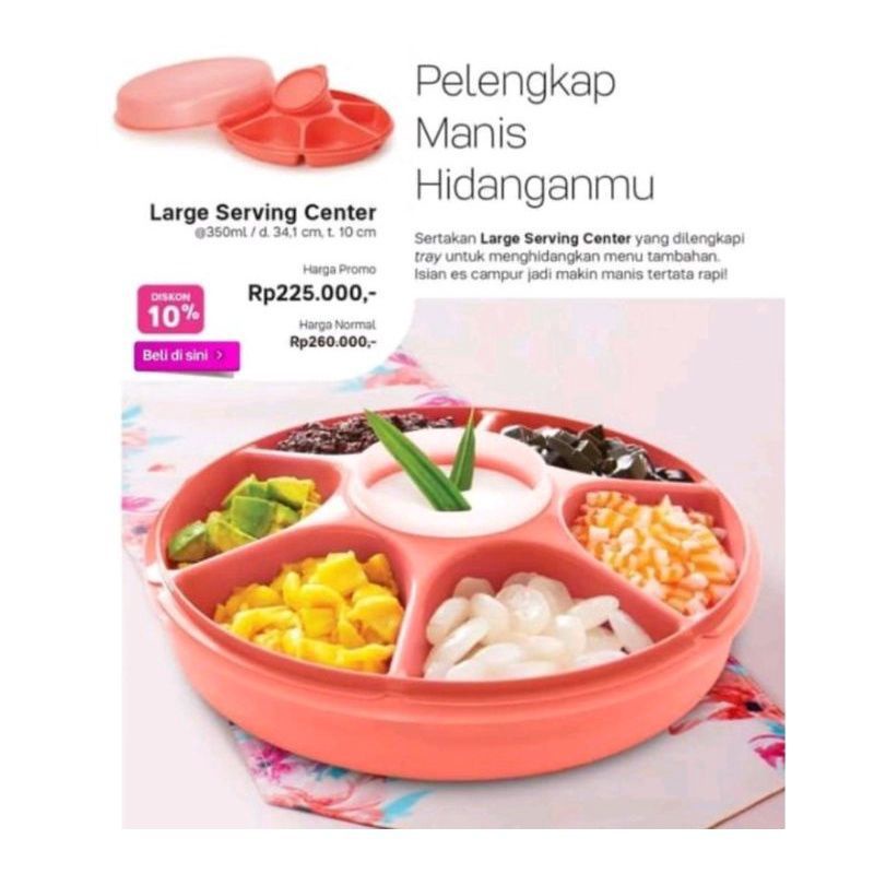 Jual large serving center Tupperware | Shopee Indonesia