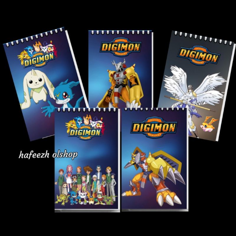 Jual Buku Catatan Notebook Notes Notepad Spiral Digimon | Shopee Indonesia