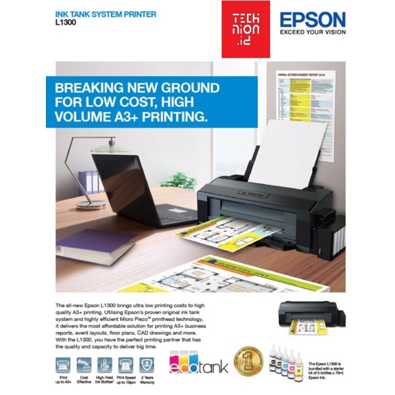 Jual Printer Epson L1300 A3 Garansi Resmi Shopee Indonesia 3994
