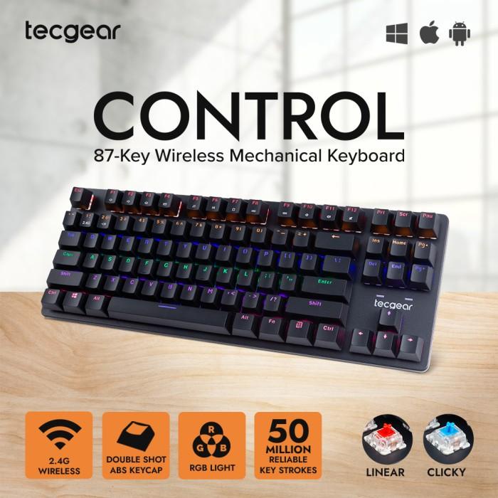 Jual Wireless Keyboard RGB Mechanical 87 Tenkeyless - Tecgear Control ...