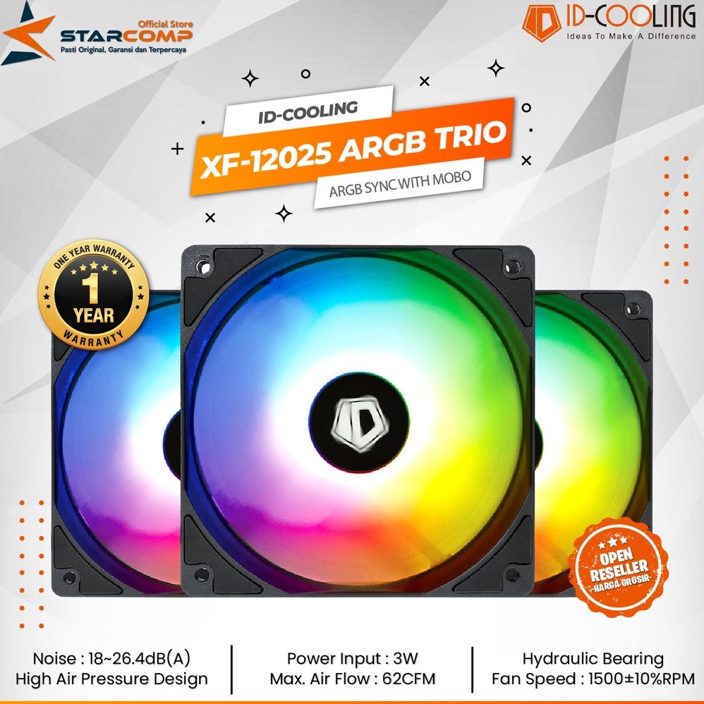 Jual IDCOOLING XF-12025-ARGB TRIO 120mm ARGB Sync PWM Fan ID-COOLING ...
