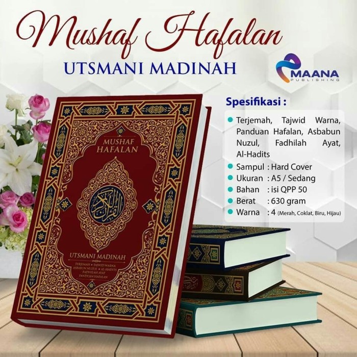 Jual Mushaf Hafalan Utsmani Madinah ( Hardcover ) | Shopee Indonesia