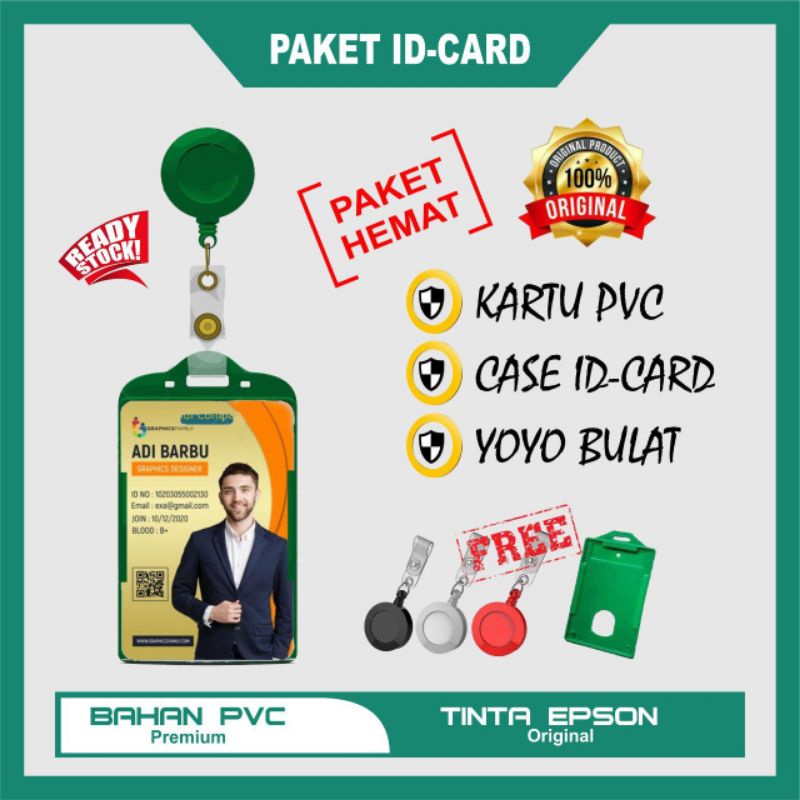 Jual [PAKET LENGKAP] CETAK MEMBERCARD / KTM / KTA / NAMETAG KANTOR ...