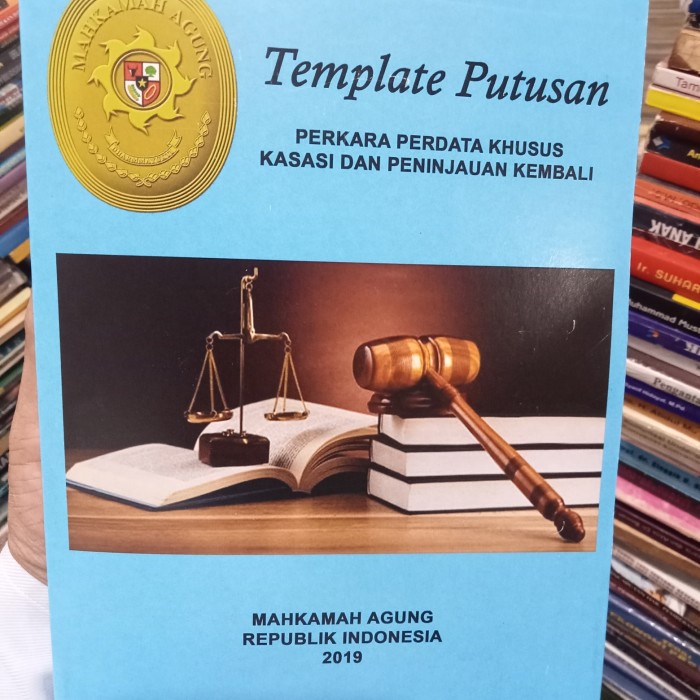 Jual Perdata Template Putusan Perkara Perdata Khusus Kasasi Dan ...