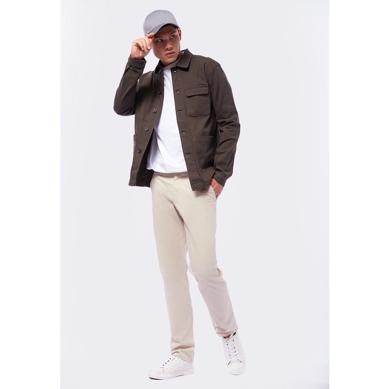 Jual Executive Slim Fit Shirt Jacket Olive Shopee Indonesia