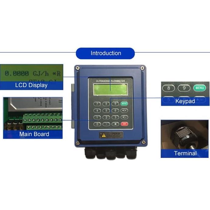 Jual Flow Meter TUF2000B 50-700mm TM-1 Ultrasonic Water Flowmeter TUF ...