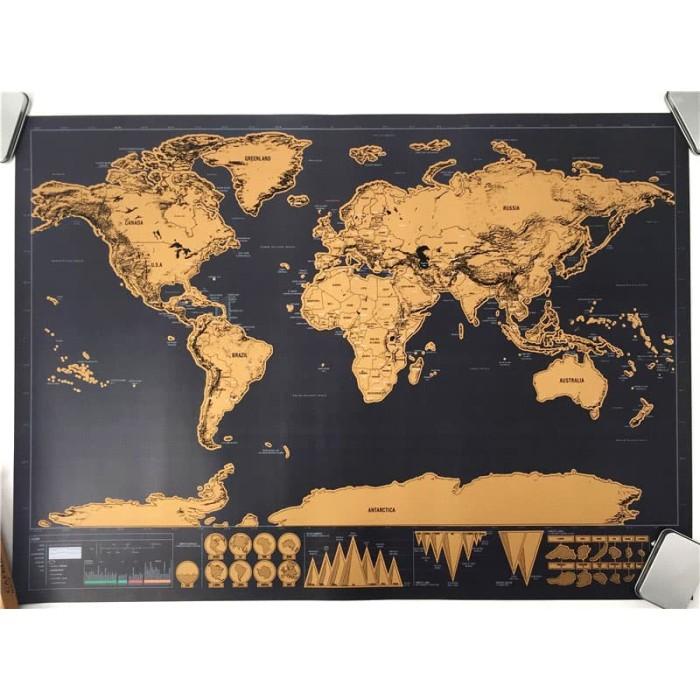 Jual Terlaris Poster Peta Dunia Large Vintage World Map Maps Besar ...