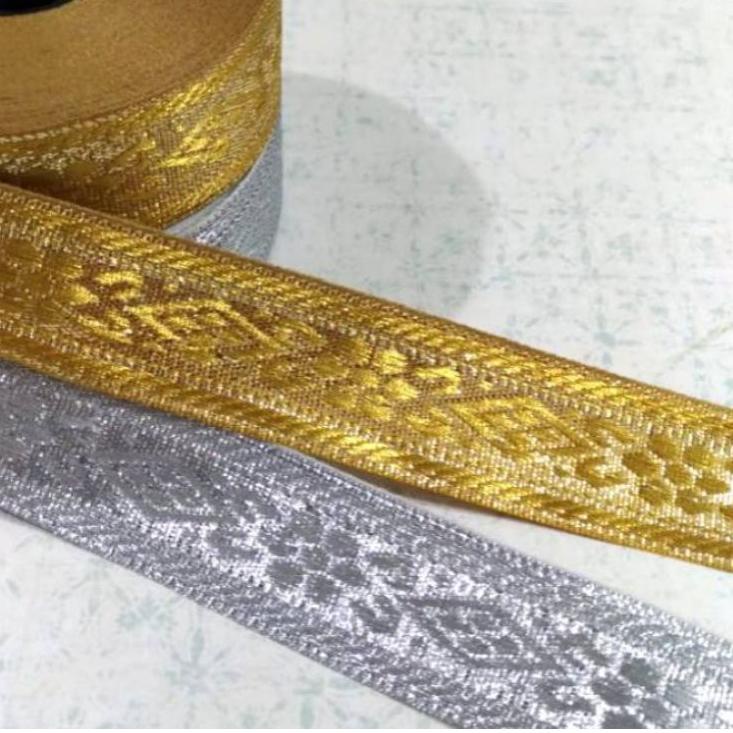 Jual Pabrik Resmi PITA / RENDA BORDIR GOLD EMAS INDIA 1 ROLL LEBAR 2 CM ...