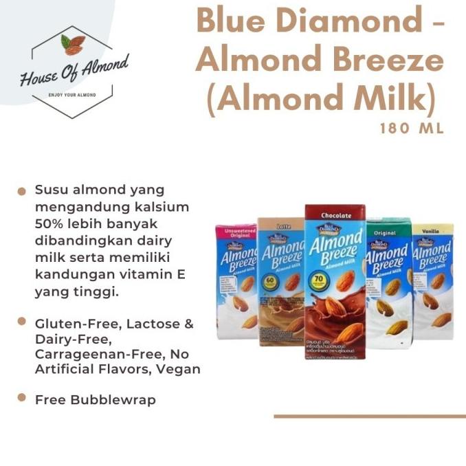 Jual Blue Diamond Almond Breeze Almond Milk 180ml Kemasan Karton