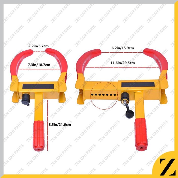 Jual KUNCI GEMBOK MOBIL PENGAMAN RODA BAN PARKIR UNIVERSAL ANTI DEREK ...