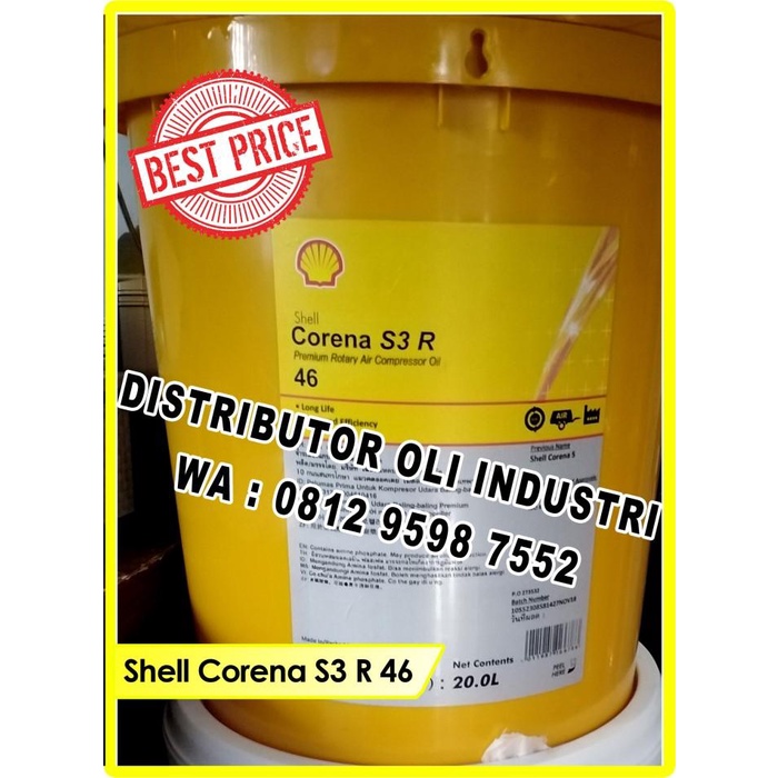 Jual Terlaris Shell Corena S3 R 46 ( Oli Premium Kompresor ) | Shopee ...