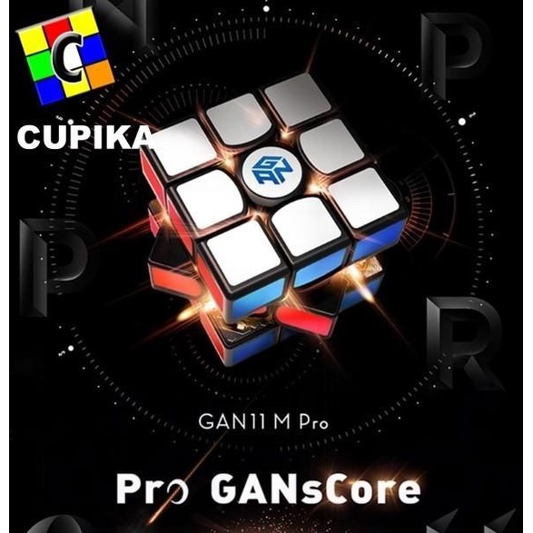Jual Rubiq Rubik 3X3 Gan 11 M Pro Magnetic Blackbase 3X3X3 | Shopee ...