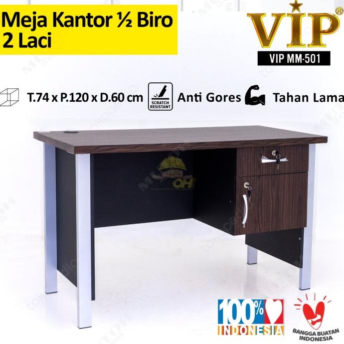 Jual Storageinzhop Vip Mm-501 Meja Kantor Vip Meja Kerja Rangka Besi 1/ ...