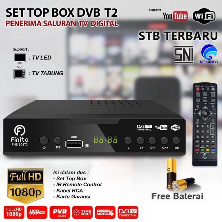 Jual Produk Terbaru Set Top Box Digital Finito Plat Besi Anti Panas