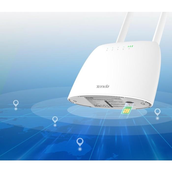 Routeur 4G Tenda 4G07 - WiFi Bi-bande 1200Mbps - Compatible Toutes Cartes SIM - 2 Antennes Amovibles