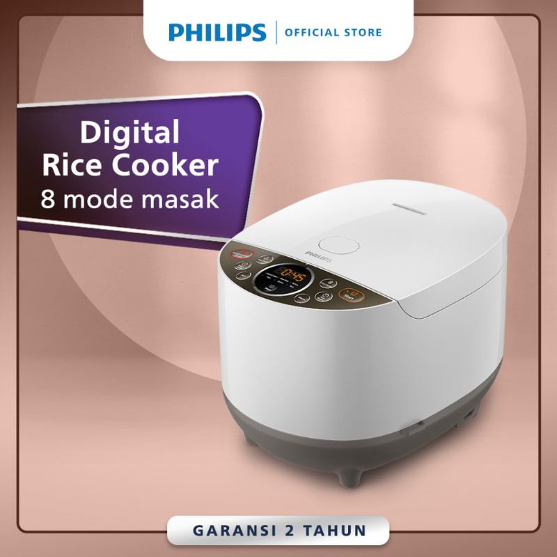Jual PHILIPS 1,8 Liter Digital Rice Cooker HD4515/33 - 400 Watt - 8 ...