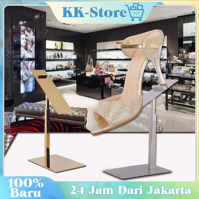 Jual Rak Display Sepatu Stainless Steel / Premium Shoe Display Stand ...