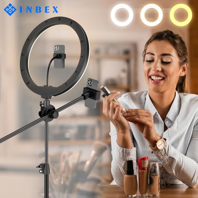 Jual INBEX 26CM 3D LED Selfie Ring Light with 210cm Tripod Live ...