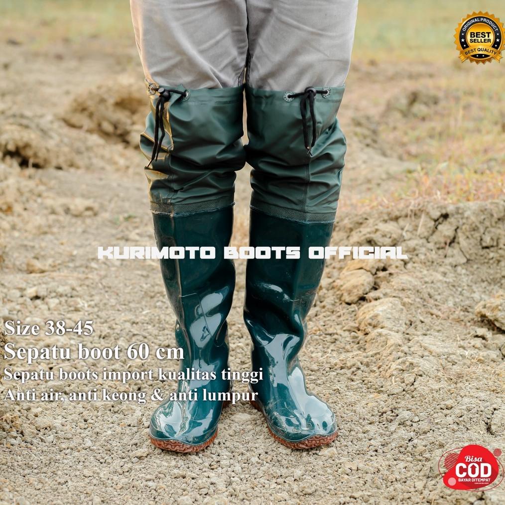Jual New Sepatu Boot Hujan Sepatu Sawah Anti Keong Sepatu Boot Karet ...