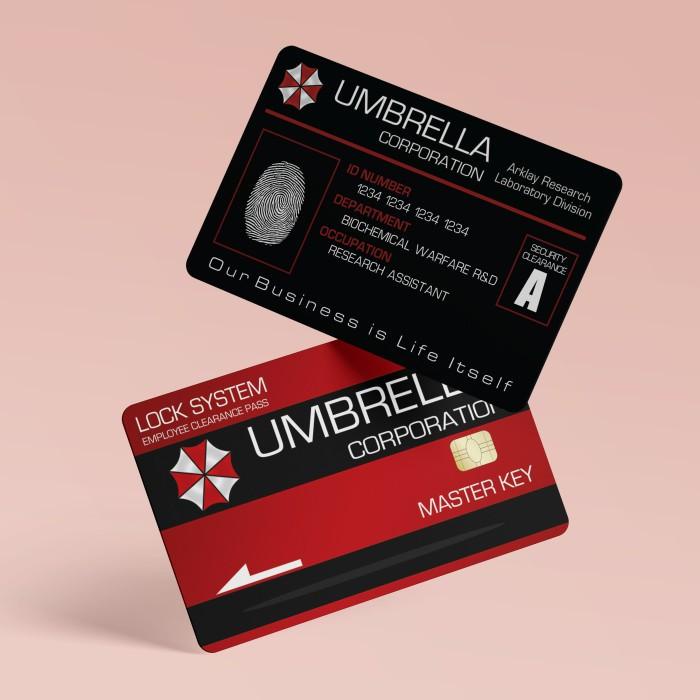 Jual Custom Kartu Emoney Flazz Umbrella Corporation Id Card Resident ...