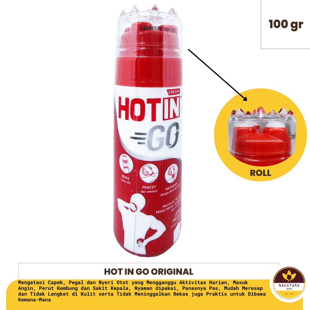 Jual HOT IN GO - ORIGINAL BOTOL ROLL UKURAN 100 GRAM | Shopee Indonesia