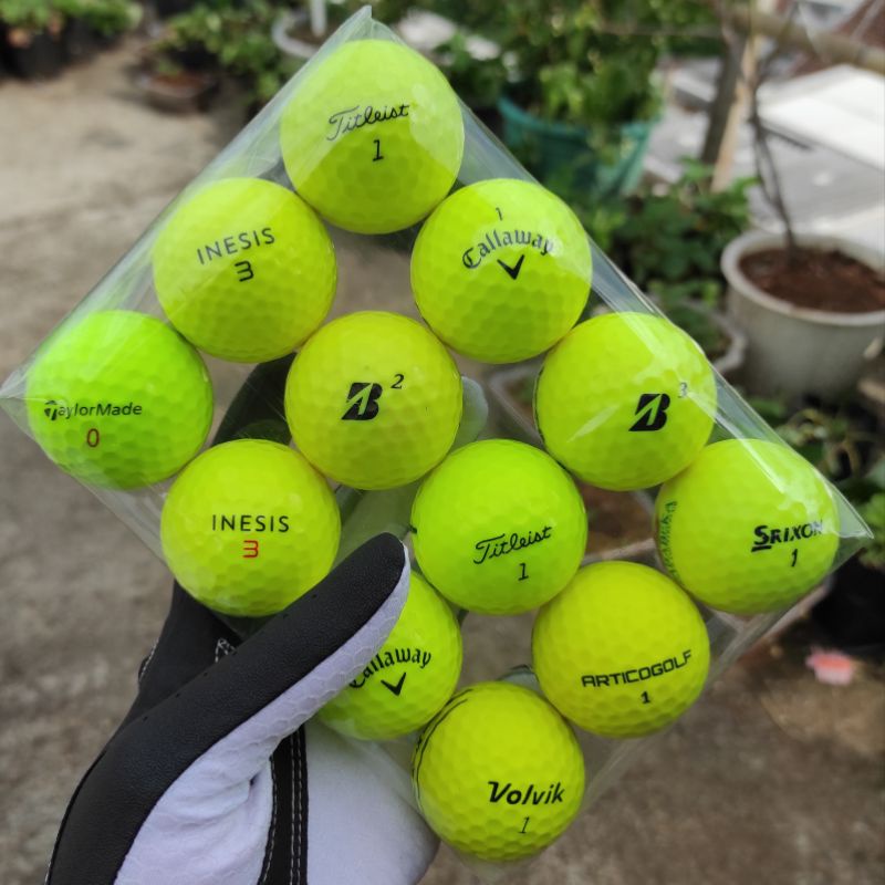 Jual Bola Golf Warna Kuning Grade A 12 pcs / pack super | Shopee Indonesia