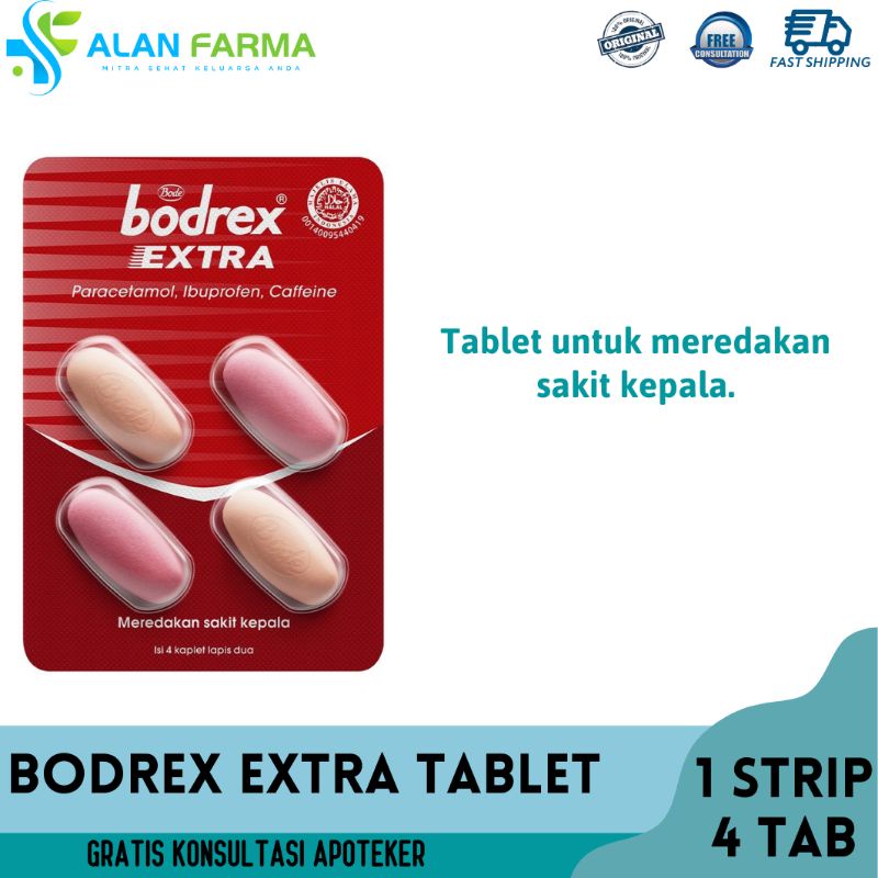 Jual Bodrex Extra Strip Isi 4 Tablet Shopee Indonesia