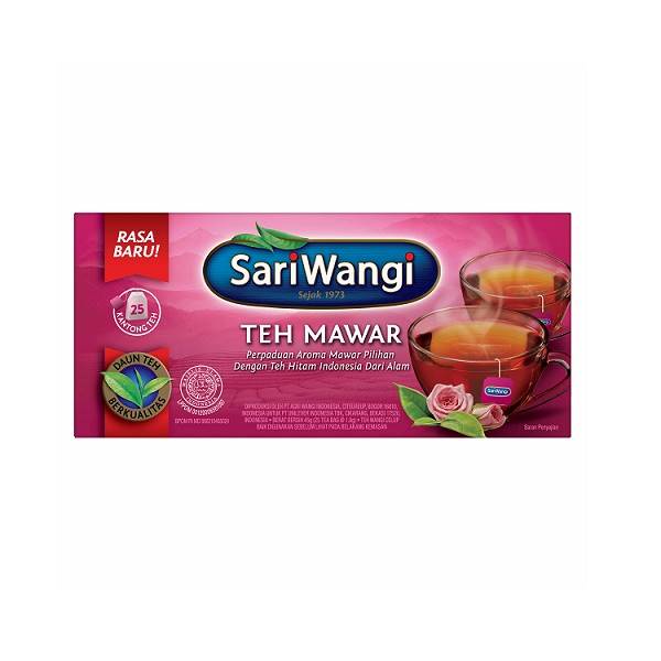 Jual SARIWANGI MAWAR TEA BAG ISI 25 PCS X 1.8 GR - TEH | Shopee Indonesia