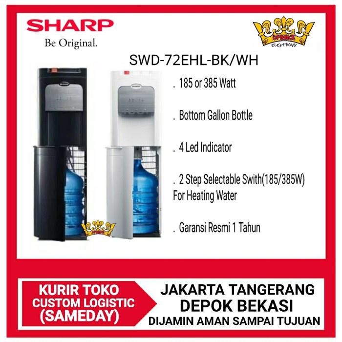 Jual SHARP SWD 72EHL WH BL Water Dispenser Galon Bawah Shopee Indonesia