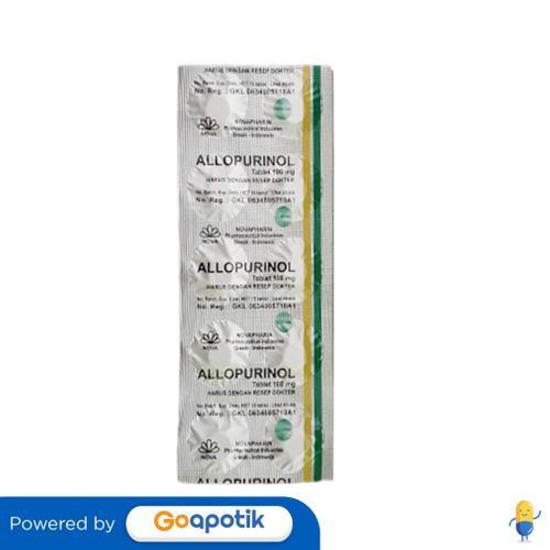 Jual Allopurinol Novapharin Mg Strip Tablet Shopee Indonesia