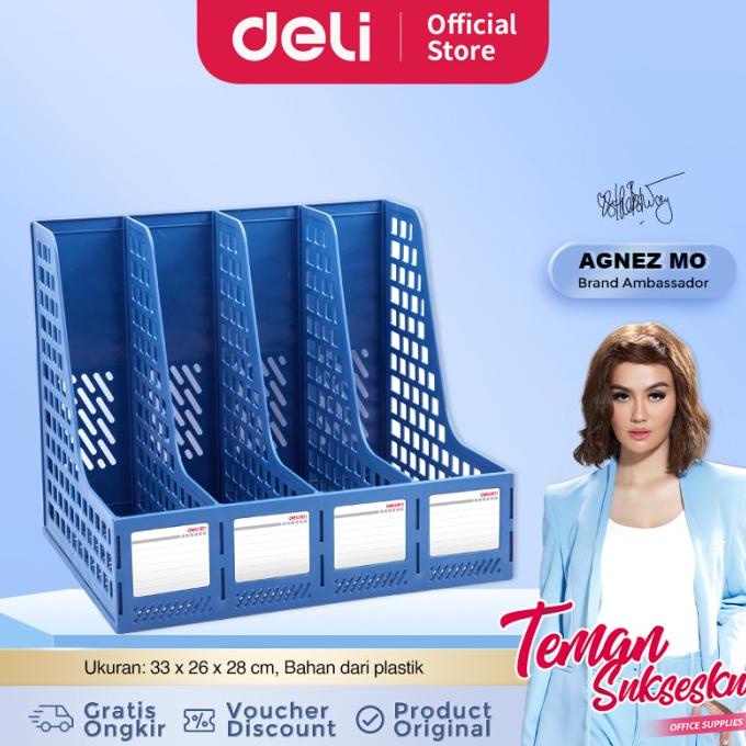 Jual Deli Rak Kertas / File Berbahan Plastik 4 Kotak 33777 | Shopee ...