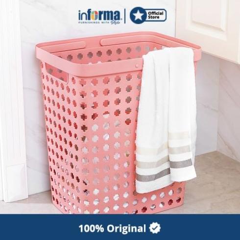 Jual INFORMA - KERANJANG PAKAIAN - LAUNDRY BASKET WITH HANDLE PINK ...