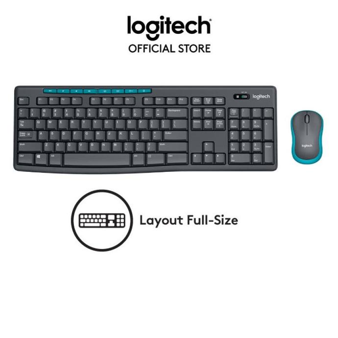Jual LOGITECH MK275 Full-Size Wireless Combo Keyboard Mouse - Black ...