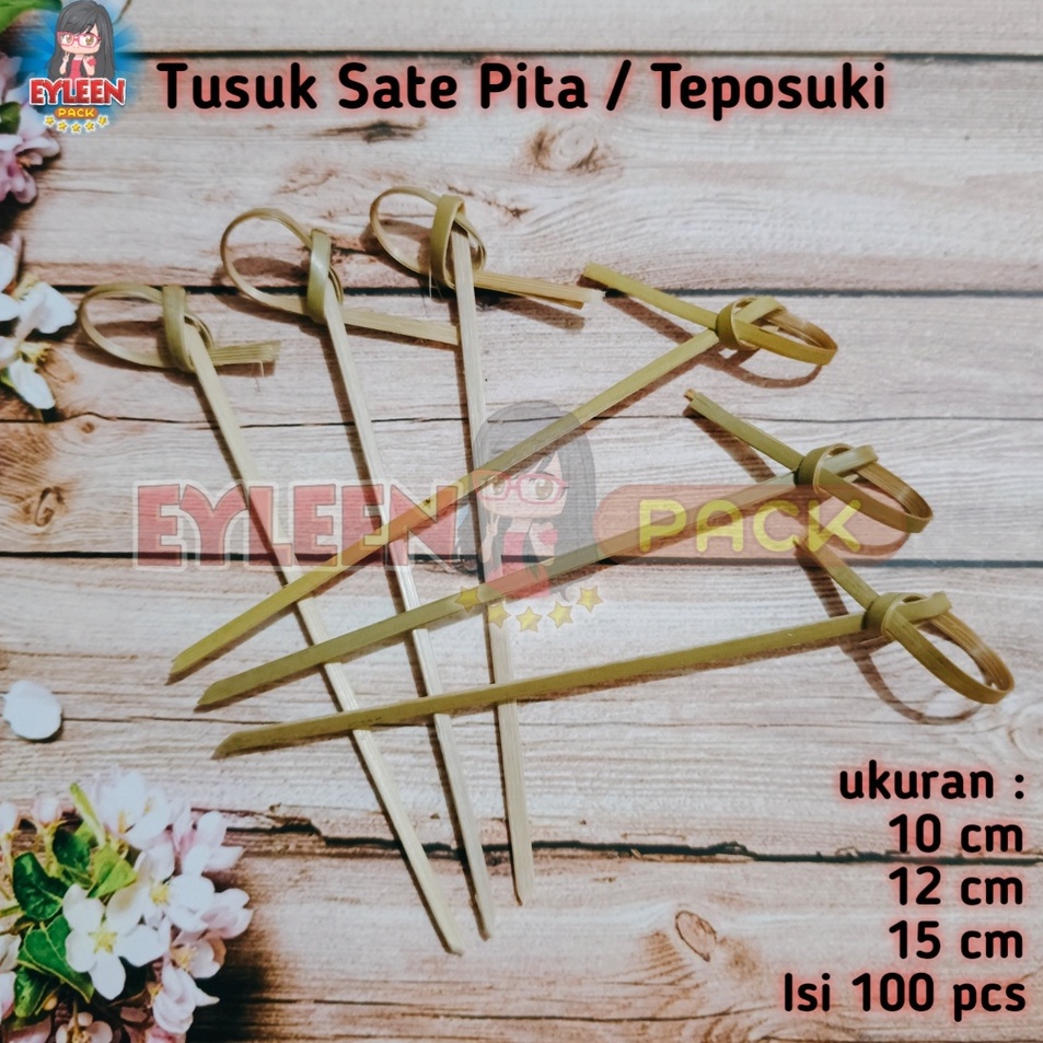 Jual Super Promo Tusuk Bambu Teposuki 10 Cm 12 Cm Isi 100 Pcs Tusuk