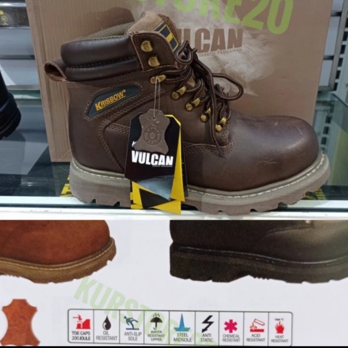 Jual Krisbow Safety Shoes Vulcansepatu Pengaman Vulcan Shopee Indonesia