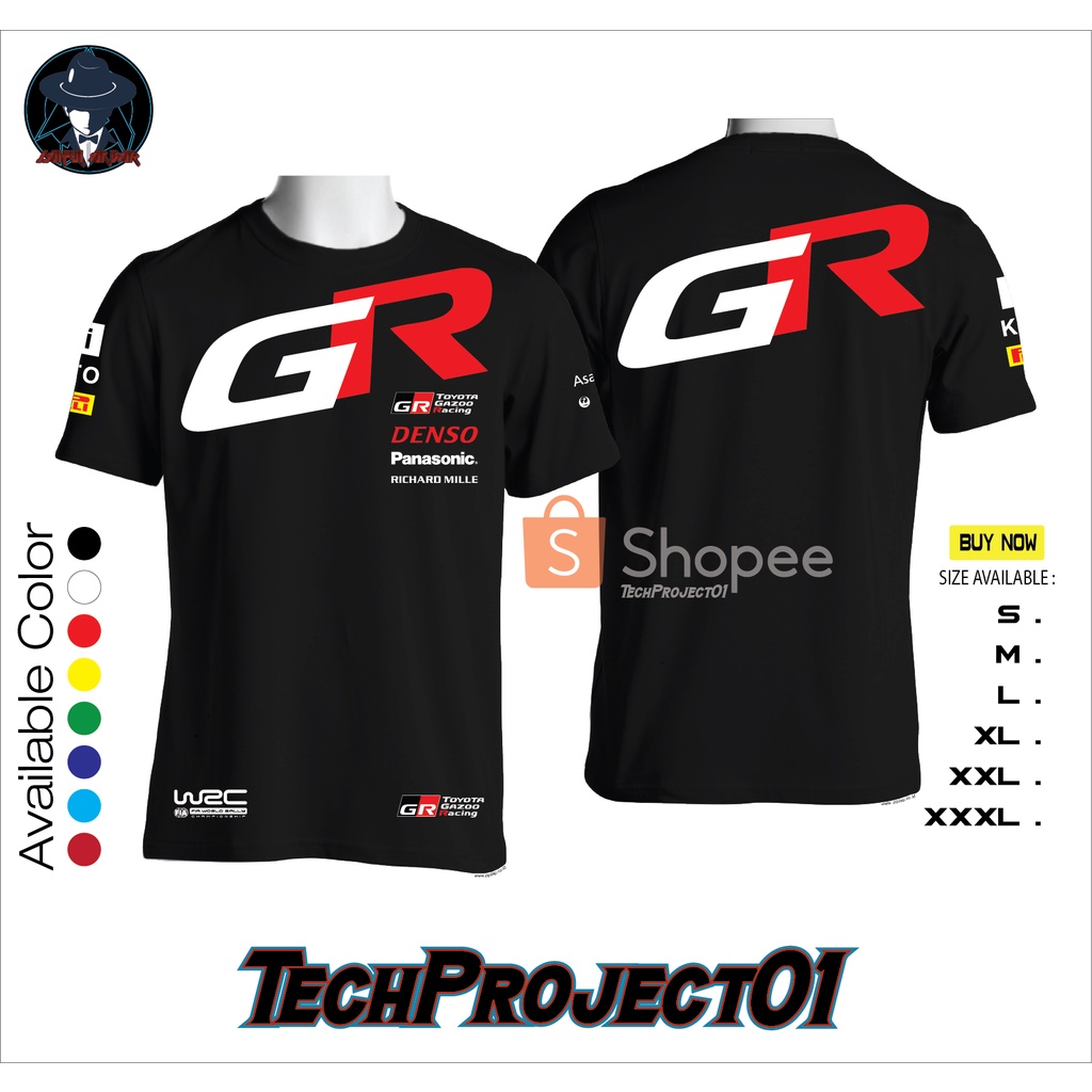Jual Tshirt Kaos Toyota Gazoo Racing Team WRC 2024 Best Quality Kaos ...