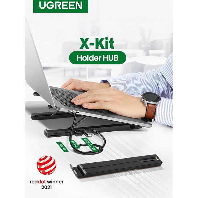 Jual Ugreen XKit Laptop Stand Docking Station Usb 3.0 Hdmi Sd/Tf 80551