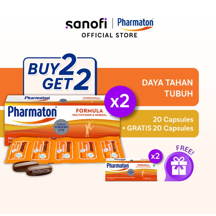 Jual Pharmaton Formula 20S Multivitamin Jaga Stamina Kesehatan