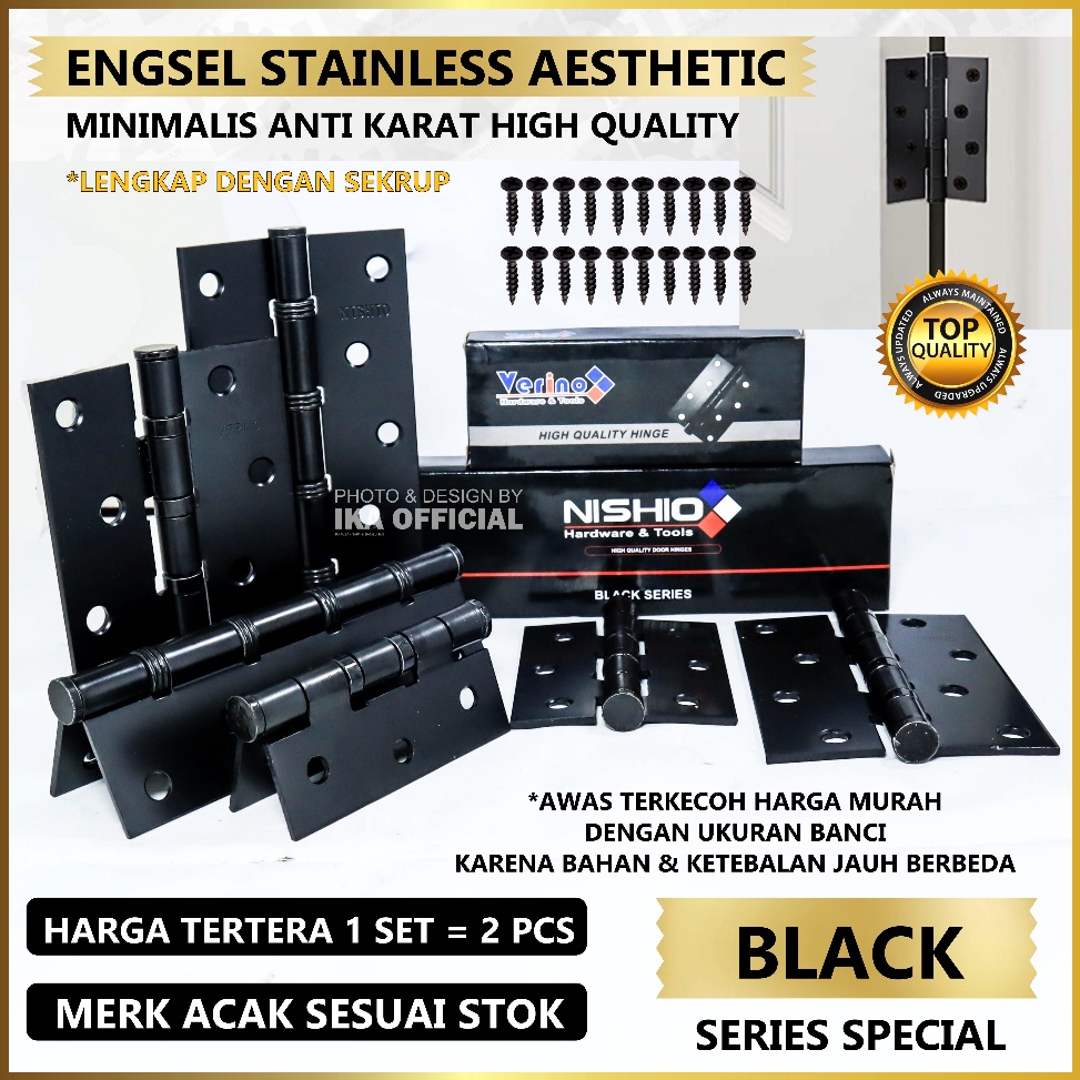 Jual Idv H G Engsel Pintu Rumah Hitam Doff Inci Inci Inci Door