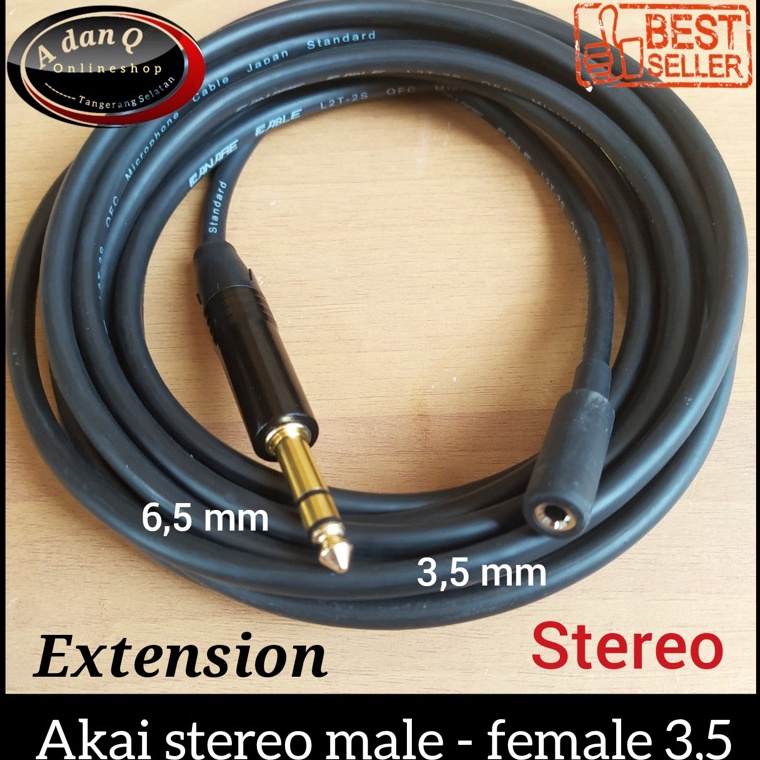 Jual Produk Premium.. Kabel extension kabel sambung akai stereo 6,5 ...