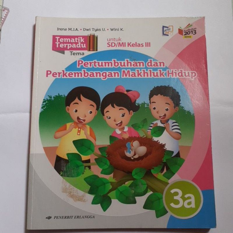 Jual Buku Tematik Kelas 3 SD Erlangga kurtilas revisi | Shopee Indonesia