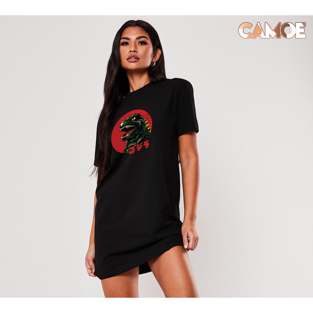 Style3 Gojira T-Shirt Donna - Maglietta Godzilla Giappone Kanji Vintage - Cotone Premium